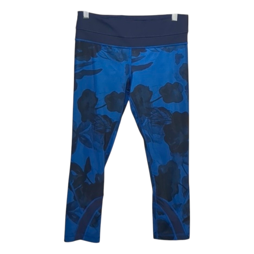 Lululemon Run Inspire Crop Jumbo Inky Floral Legging Sz 6